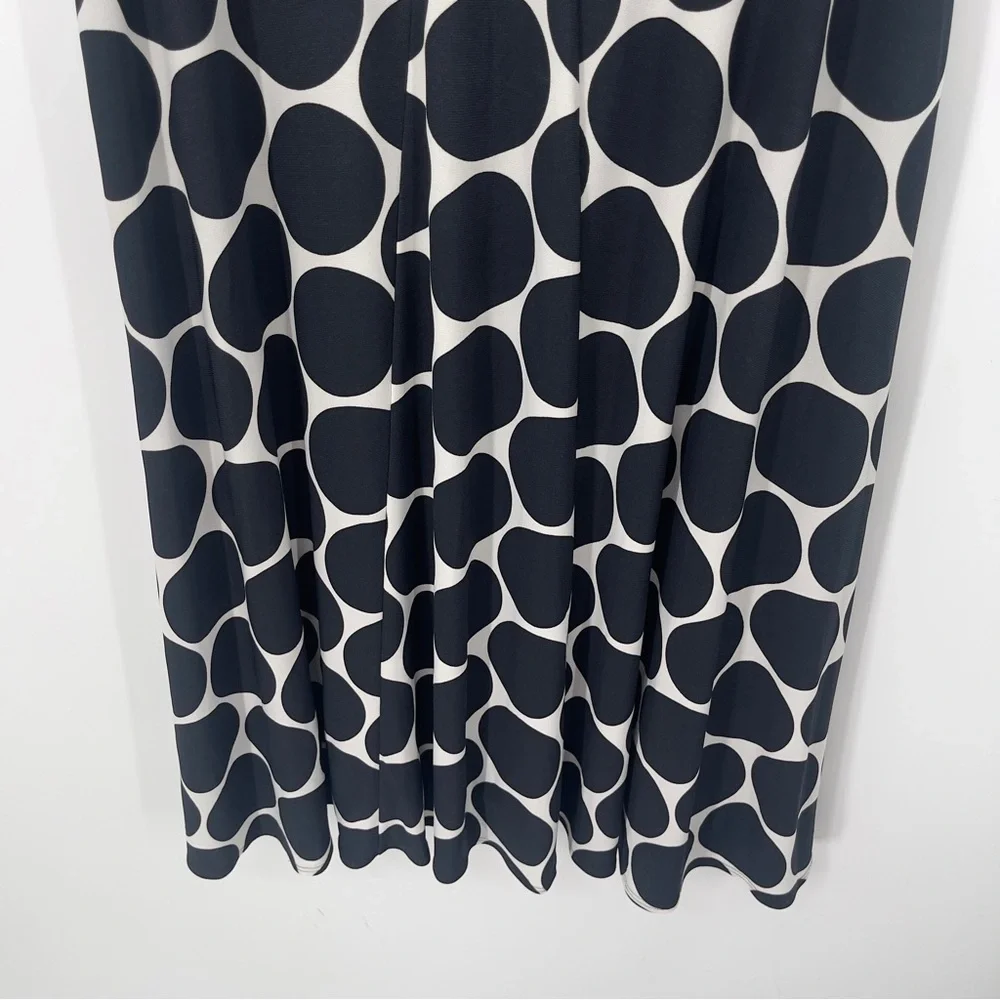 Jones Wear Black & White Polka Dot Spaghetti Strap Midi Party Dress